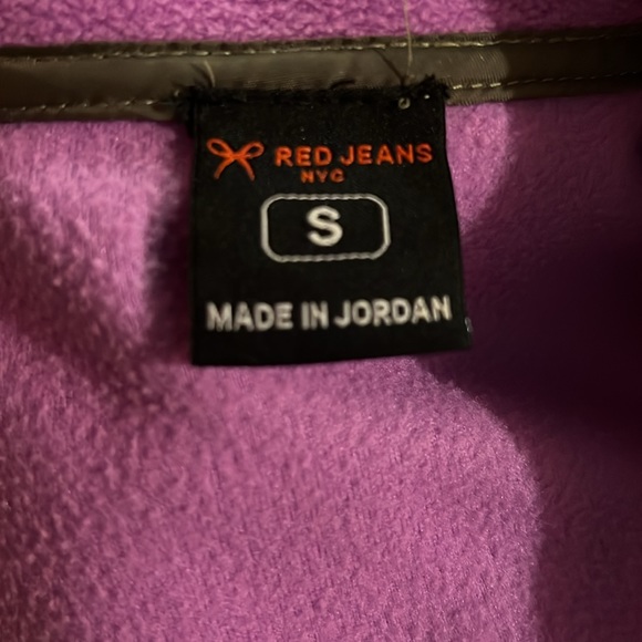 Red Jeans Purple Sweater - Picture 3 of 3